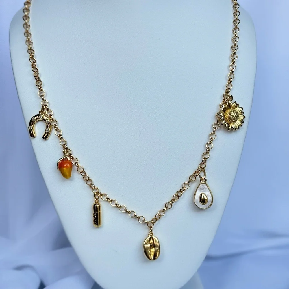 Gold Charms, Charm Necklace - Picture 2 of 6